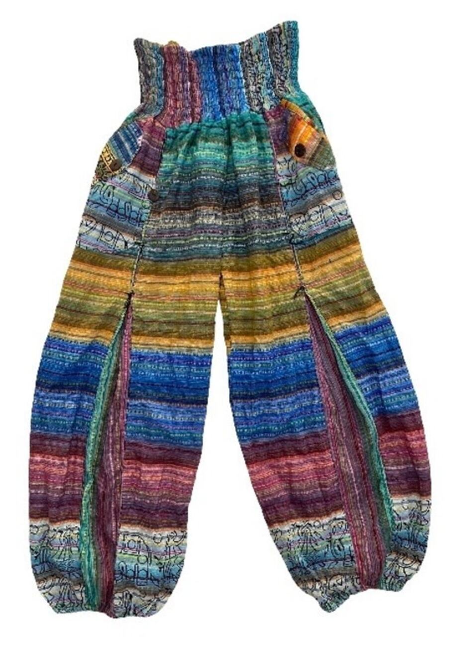 Vintage Colorful Harem Boho Gypsy Granola Pants